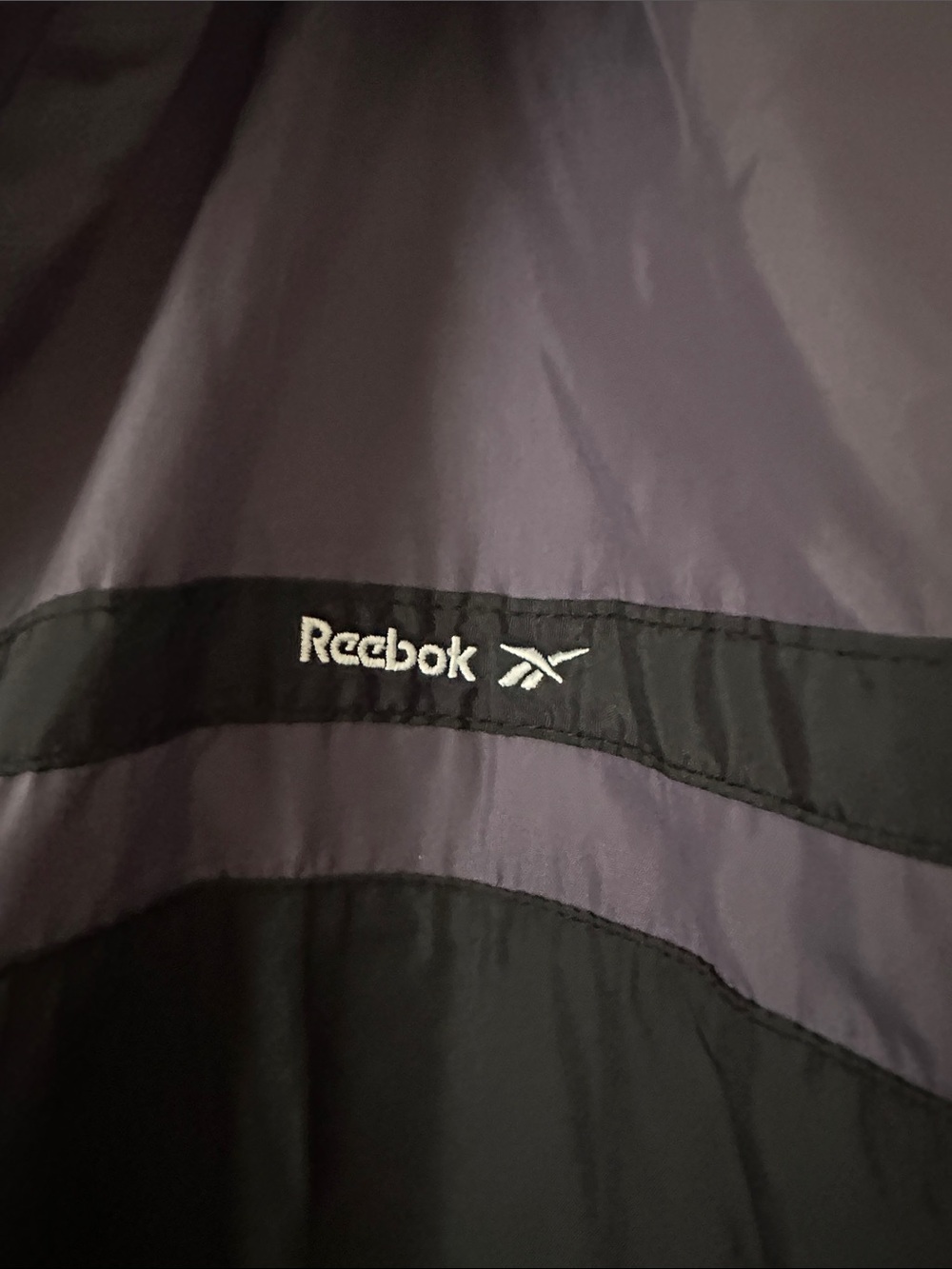 Reebok Black and Purple Two-Piece Windbreaker Tracksuit - Picture 3 of 11